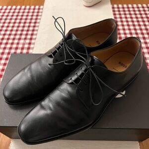 Boss Black Leather Derby Shoes